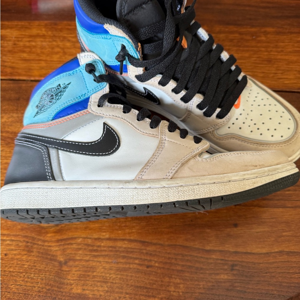 Jordan Sneakers - Black, Blue, Cream